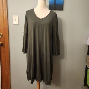 CUPIO 3/4 Bell Sleeve Shift Dress XL
